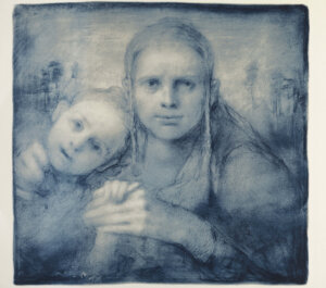 Mother and Daughter, blue edition